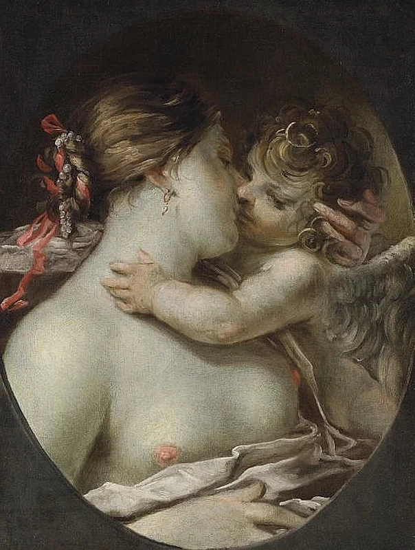 Venere abbraccia Cupido - attribuito